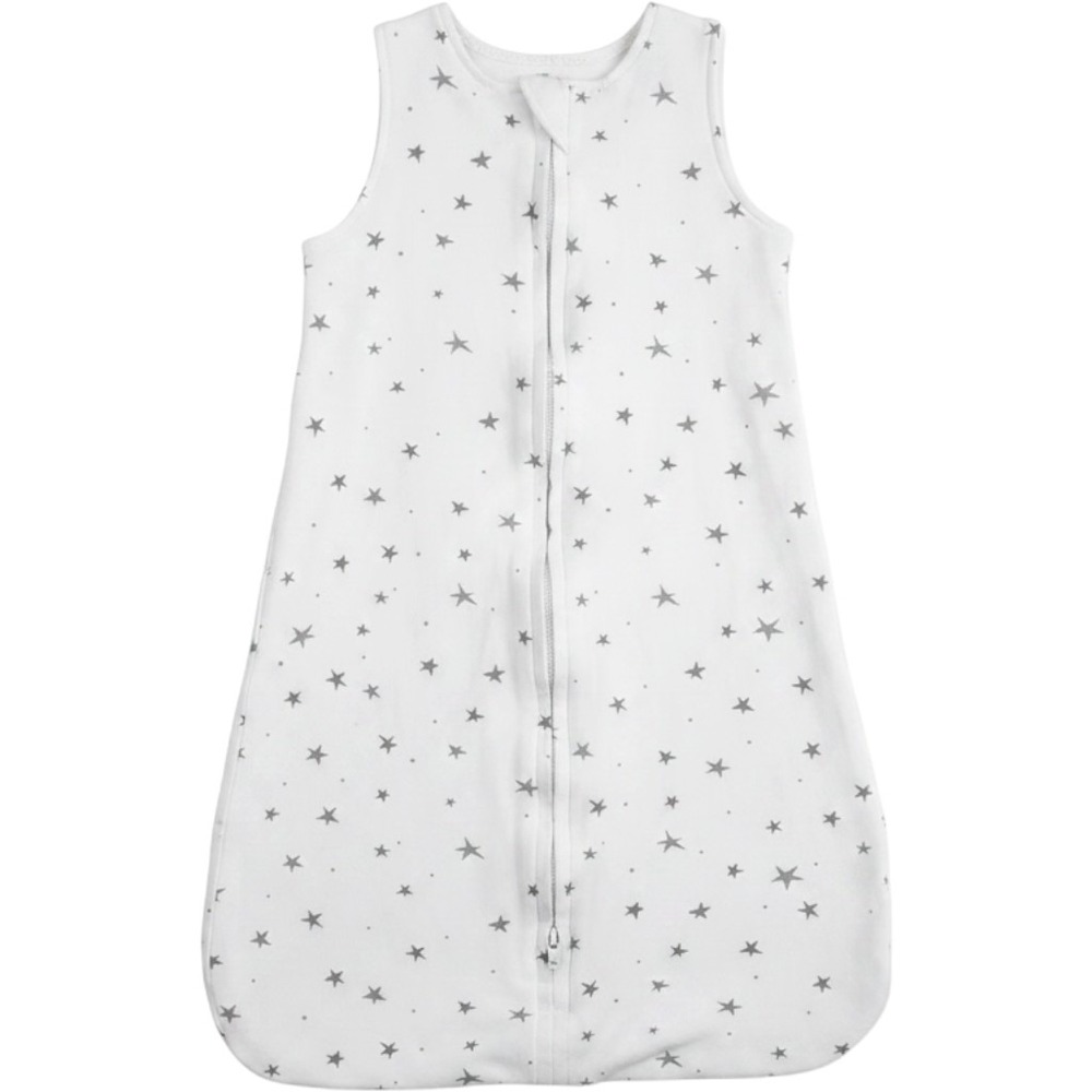 Ely & Co Baby Sleep Sack White Gray Star Cotton Wearable Blanket 3-6 Months
